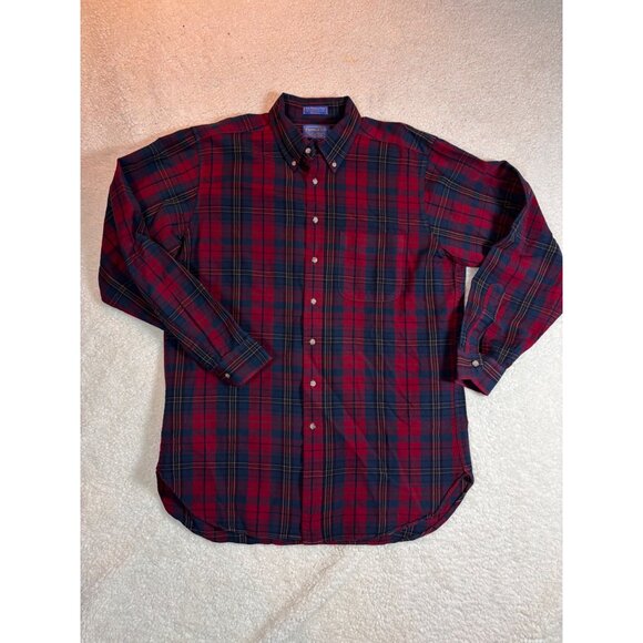 Pendleton Mens XL Plaid Button-Down Shirt  100% Pure Virgin Wool  Made In USA - Picture 1 of 14